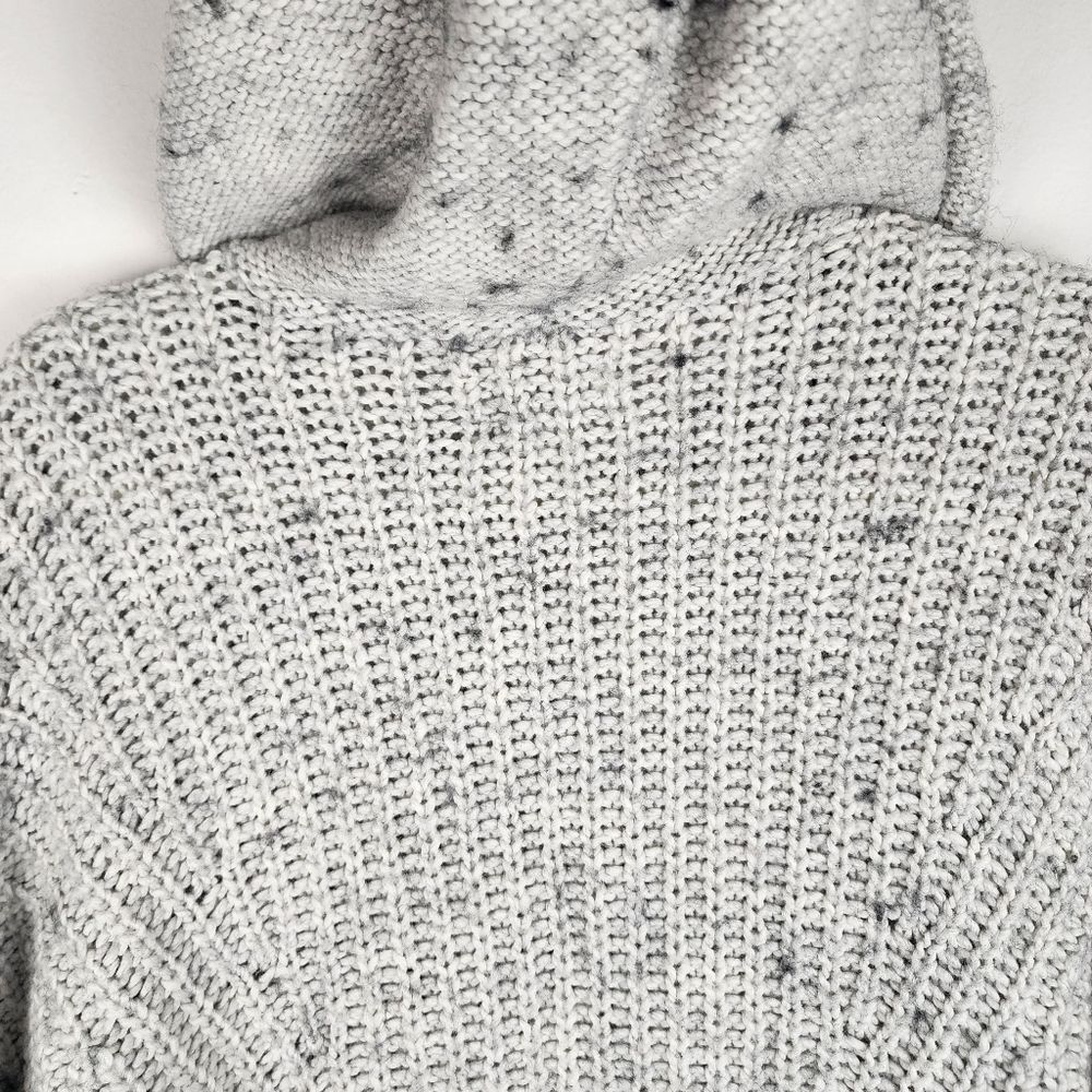 Lucky Brand Hooded Sweater Grey Knit Crop Size M - Picture 10 of 13